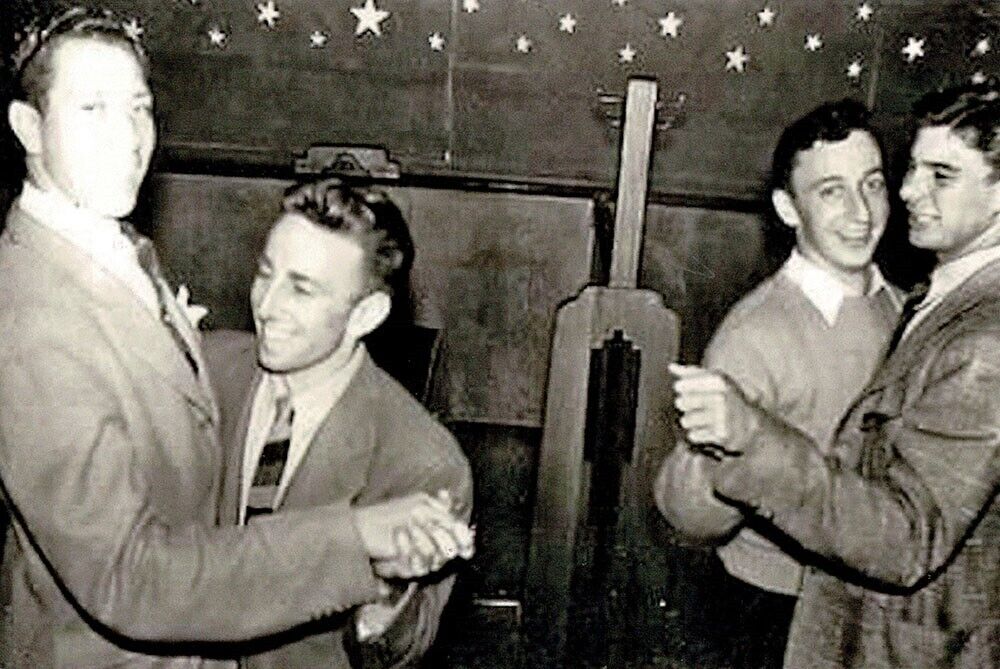 1950s Male Couples Slow Dancing in a Club gay man's collection 4x6