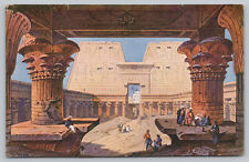 Edfu Egypt - Temple of Edfu - Artist Signed F. Perlberg - Postcard - c1912-14 picture