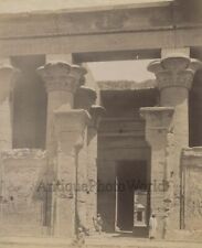 Egypt Edfu temple Pronaos ruins antique albumen photo picture