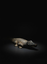 Ancient Egyptian Crocodile God Sobek Stone Sculpture Pharaonic Deity of the Nile picture