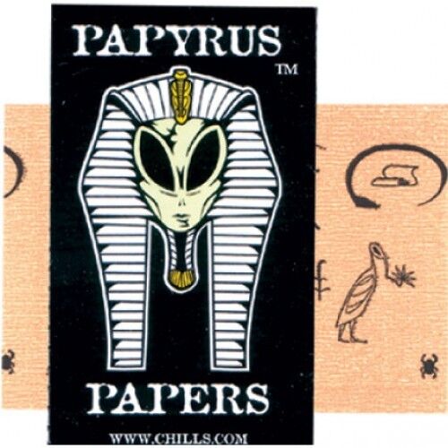 6 packs Papyrus 1.5 size imprinted cigarette rolling papers Egypt, ufo, etc
