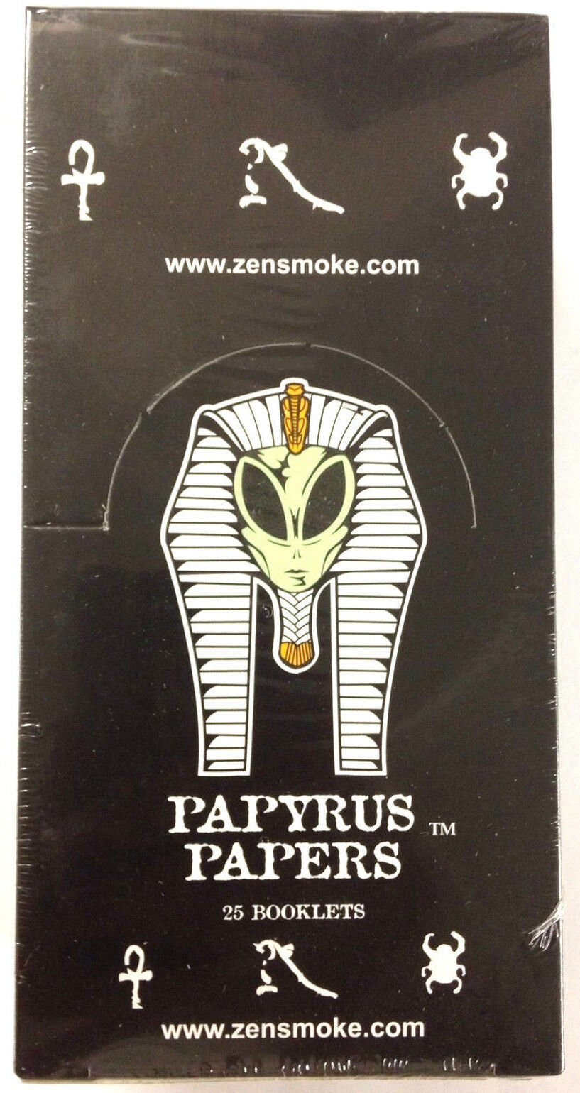25 packs Papyrus 1.5 size imprinted cigarette rolling papers Egypt, ufo, alien