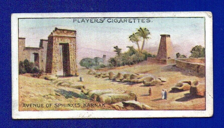 AVENUE OF SPHINXES 1916 JOHN PLAYER WONDERS OF THE WORLD #18 VG-EX NO CREASES