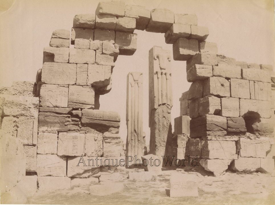 Karnak ruins Egypt antique albumen photo