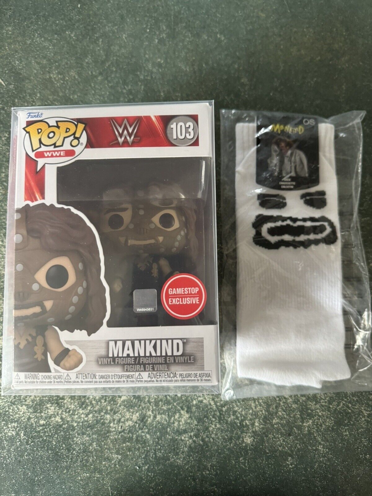Funko Pop WWE Wrestling Mankind # 103 Mick Foley GAMESTOP EXCLUSIVE