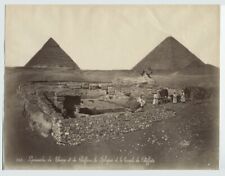 c1875 Albumen Print Pyramids and Sphinx of Cheops and Cheffren by Felix Bonfils picture