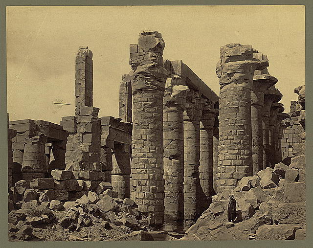 Hall of Columns,Karnak,Egypt,Francis Frith,Archaeological Site,1856-1860