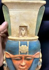 RARE ANCIENT EGYPTIAN ANTIQUITIES EGYPTIAN Statue Mask Of Goddess Of Hathor BC picture