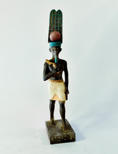 Ancient Egyptian God Amun Re Statue Cultural Art Piece Crafted in Egypt picture