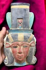 Rare Palette Ancient Egyptian Antiquities Egyptian Goddess Hathor Protector BC picture