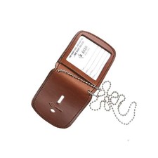 Aker Leather 597 Neck Badge Holder ID Holder Leather Plain Black picture