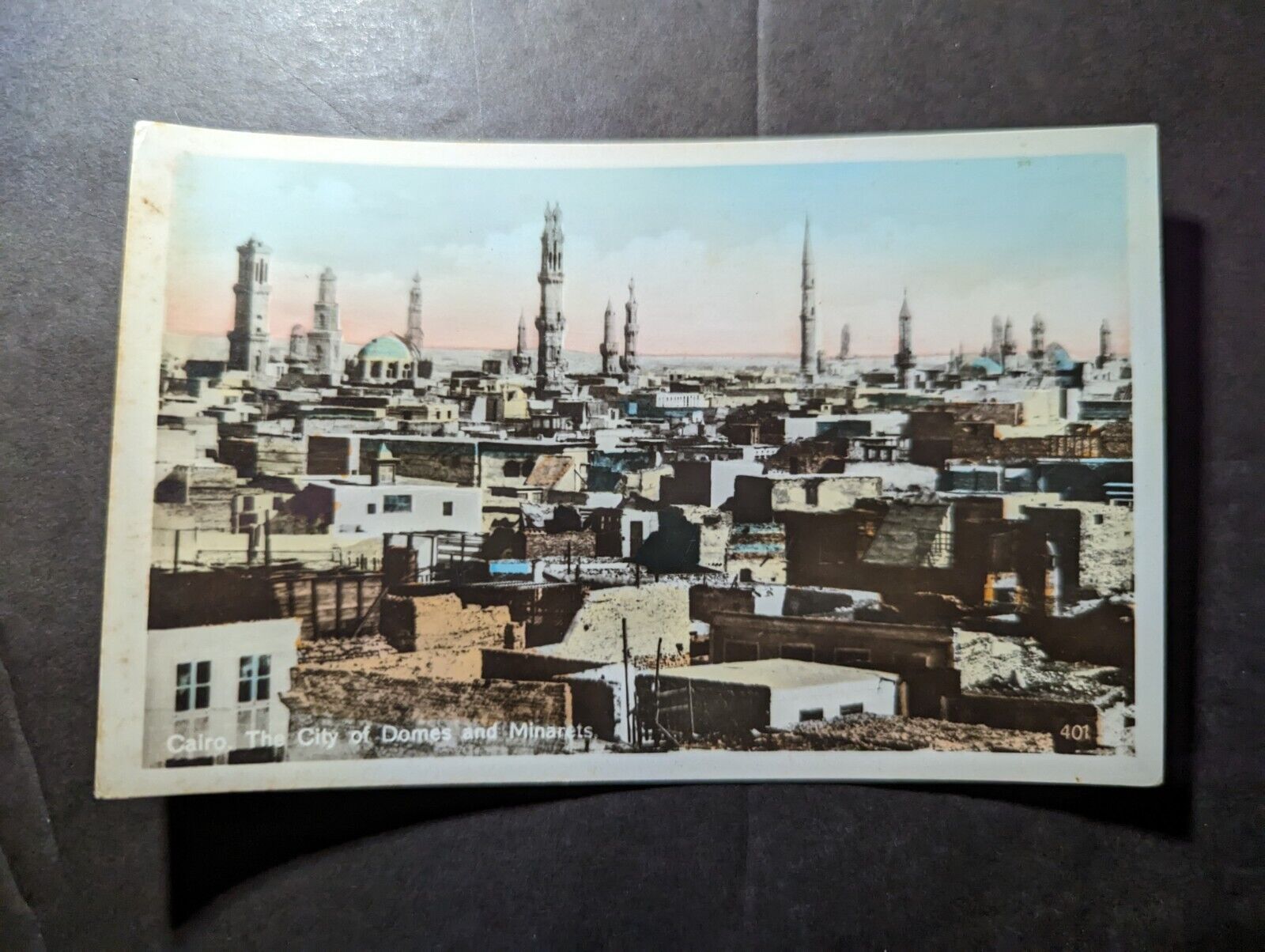 Mint British Egypt English Postcard Cairo The City of Domes and Minarets