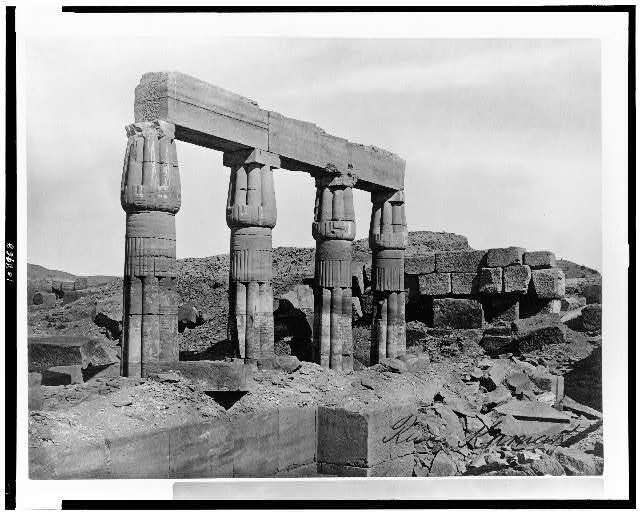 Photo:Ruins. Karnak,Columns--Egypt--Karnak--1850's