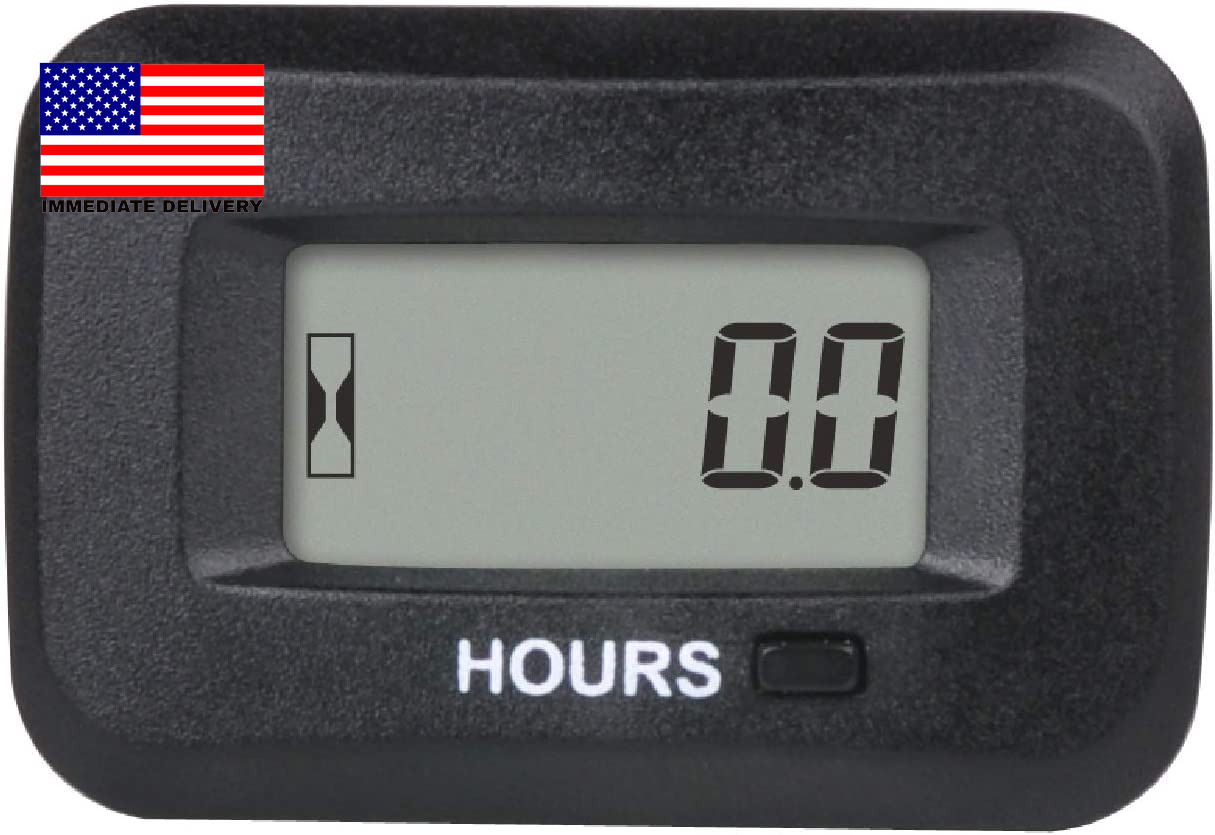 Digital LCD Hour Meter Kit,Ac/Dc 5V to 277V,Initial Hours Settable,Use for ZTR L