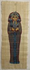 Rare Hand Painted Ancient Egyptian Papyrus -  Tutankhamun's mummy  13x24 “ picture