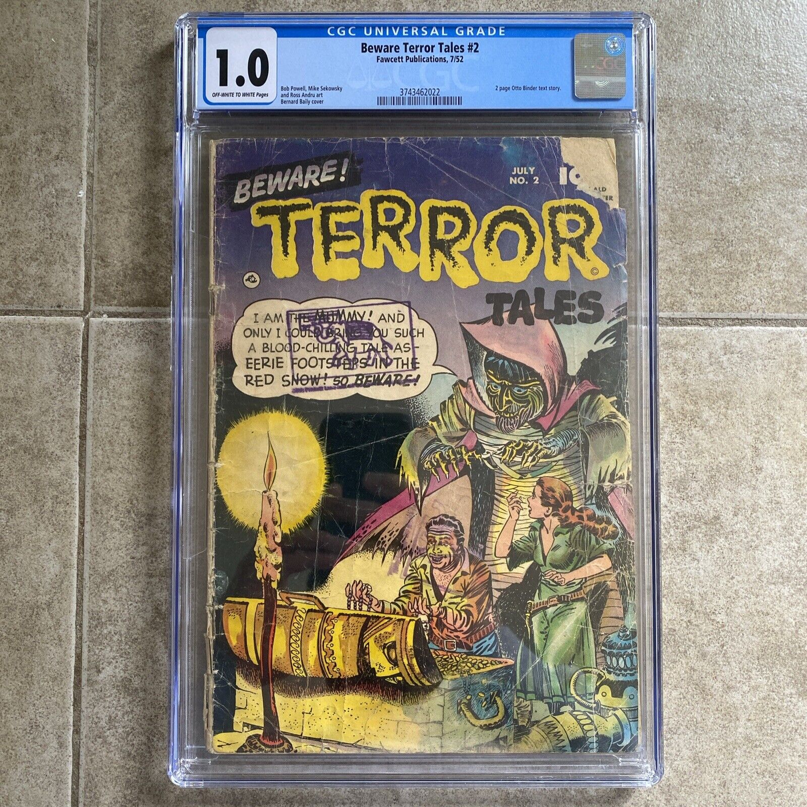BEWARE TERROR TALES #2 CGC 1.0 Fawcett Comics 1952 PCH Pre-Code Horror