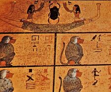 Vintage Postcard,ASWAN,EGYPT,Tut Ankh Amum,Sacred Baboons & Netherworld Painting picture