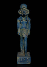 Ancient Egyptian God Khnum Statue Rare Ram Deity Figurine BC picture