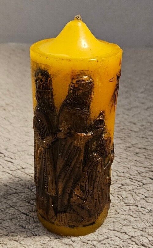 Vintage Holiday Three Kings Candle 6 Inches Tall