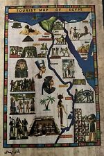 Handmade Egyptian papyrus Map of the Nile Treasures 8x12” picture