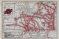 1920 Antique Chicago Northwestern Railway Map Northwestern Line Railroad  1571 picture