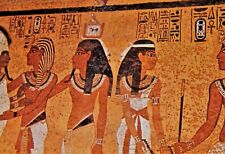 Vintage Postcard, ASWAN, EGYPT, Tut Ankh Amum, Osiris & Sky Goddess Nut Painting picture