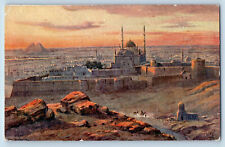 Cairo Egypt Postcard View from the Mokattam Hills c1910 Oilette Tuck Art picture