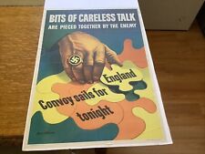 WWII 1943 Poster Bits of Talk Are Pieced Together by the Enemy Stevan Dohanos picture