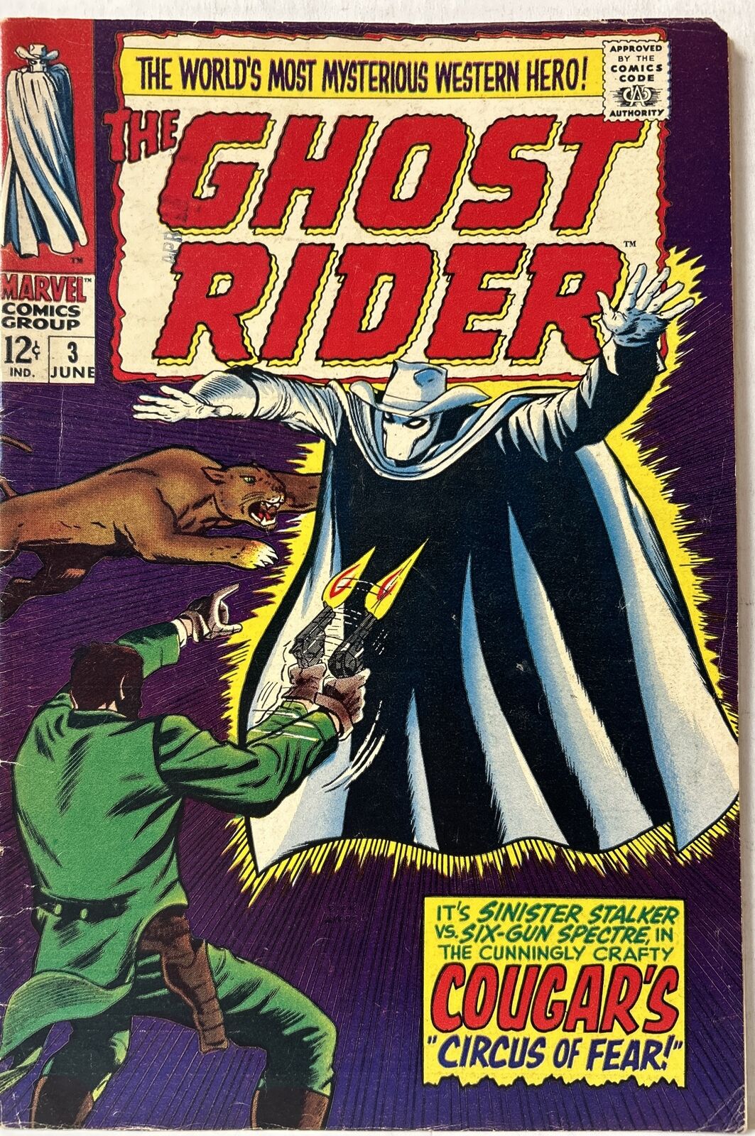 Ghost Rider (1967) #3 Circus of Fear Marvel 1967 *FN-*