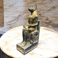 Unique Egyptian Anubis God of Mummification Statue Antique Rare BC picture