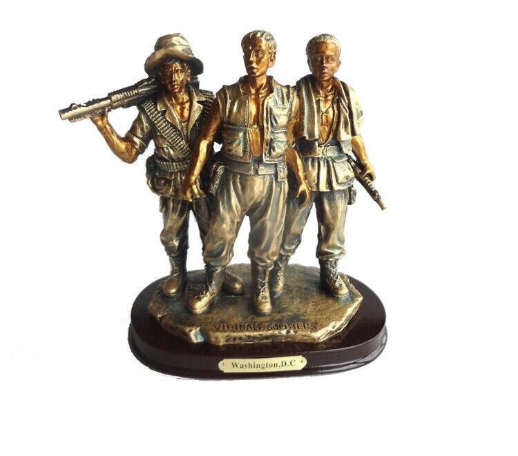 7.5” Vietnam War Veterans Memorial Three Soldiers Statue Souvenir Replica NIB