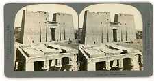 Egypt Edfu Temple FIRST PYLON 1908 Stereo Travel Stereoview steg_079 picture