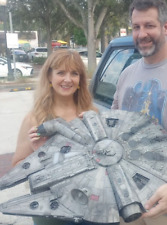 HUGE STAR WARS Millennium Falcon Legacy look Prop *Have the ship of ships picture