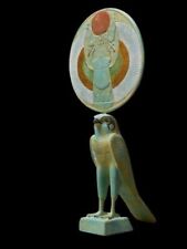 Unique Ancient Egyptian Antiques Egyptian falcon Goddess Horus Rare Egyptian BC picture