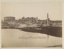 Karnak temple ruins antique albumen photo Egypt picture