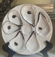Oyster Plate Antique Fishnet White No Chips picture