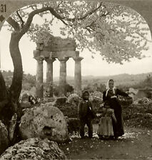Keystone Stereoview Temple of Castor & Pollux, Sicily From 600/1200 Set #531 T2 picture