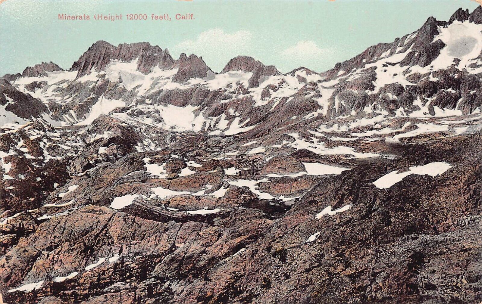 Minarets Peak CA California  Ritter Range Sierra Nevada Summit Vtg Postcard B58