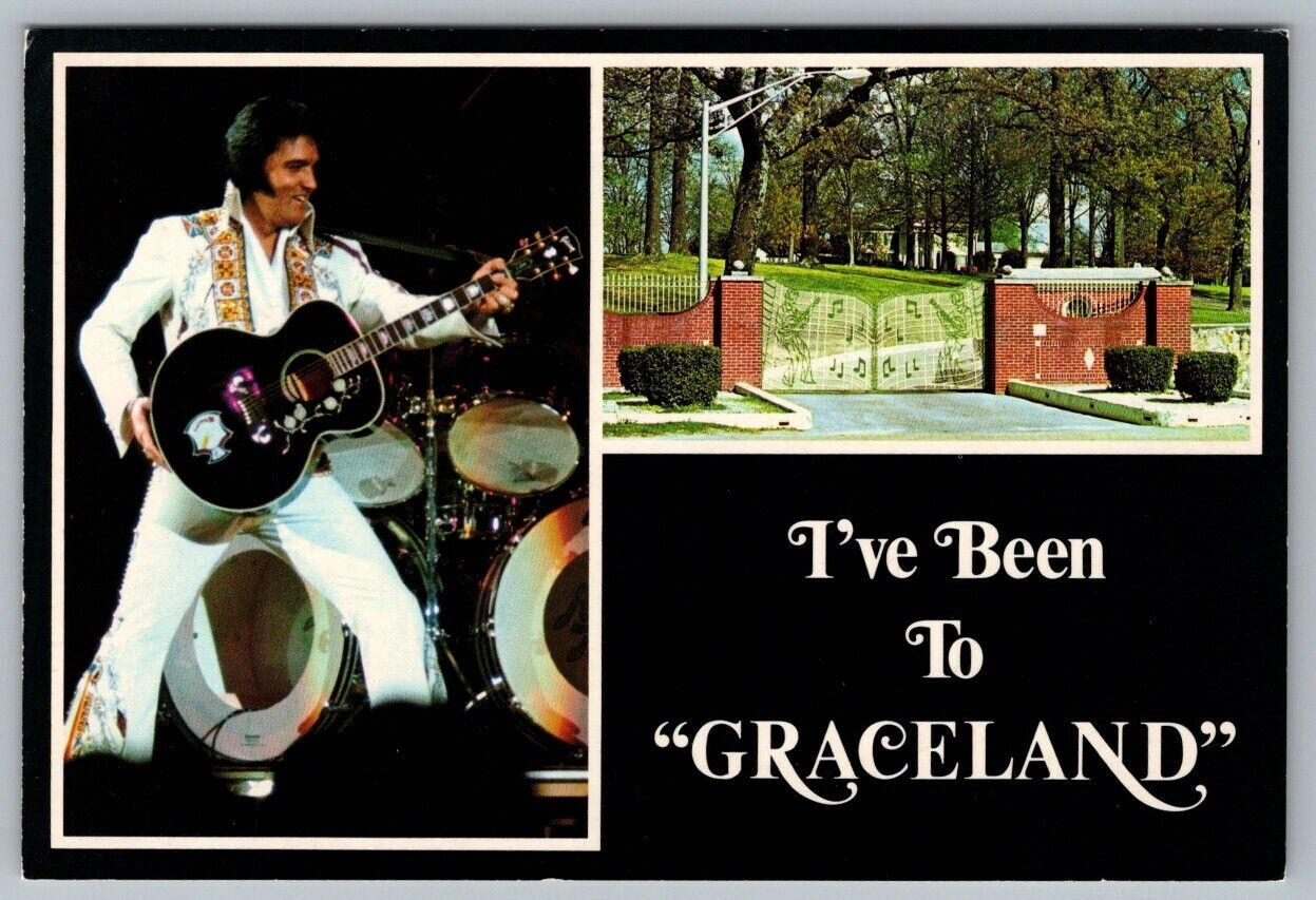Postcard Memphis Tennessee I\'ve Been To Graceland Elvis Presley