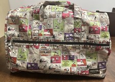 HAPI+TAS Peanuts Snoopy Woodstock Charlie Brown Multicolor Fabric Duffle Bag picture