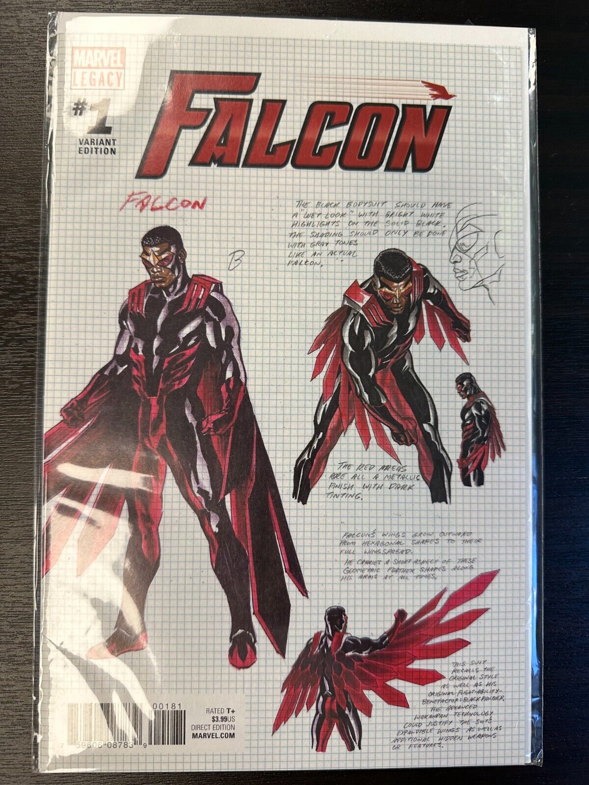 Falcon #1 Alex Ross 1:100 Design Variant Cover Alex Ross Rare