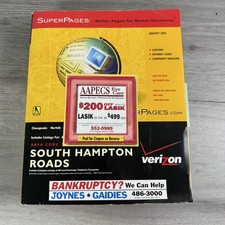 Vintage 2001 Verizon SuperPages South Hampton Roads Phone Book Directory VA picture
