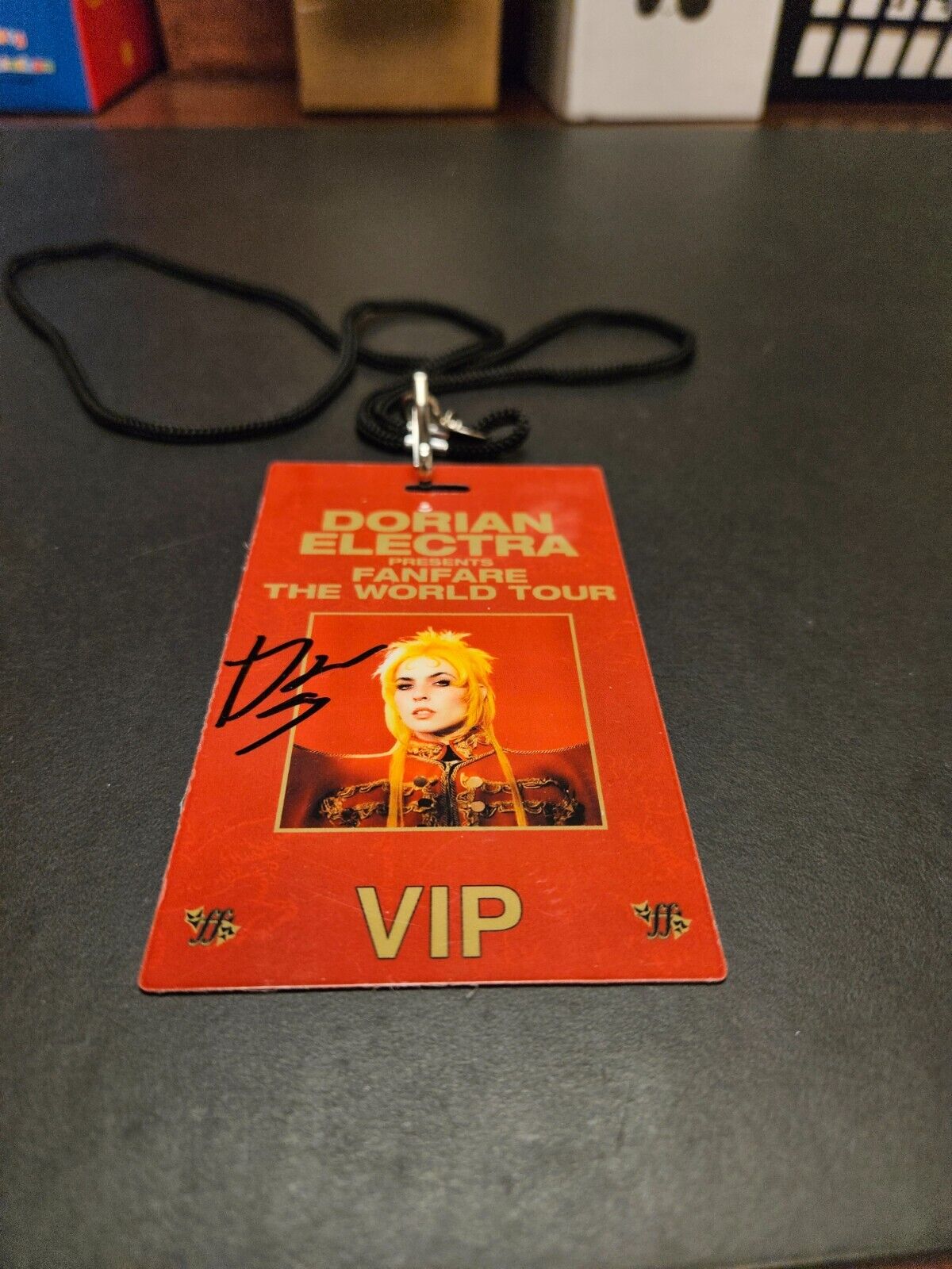 Dorian Electra Autographed VIP Pass For FanFare Tour