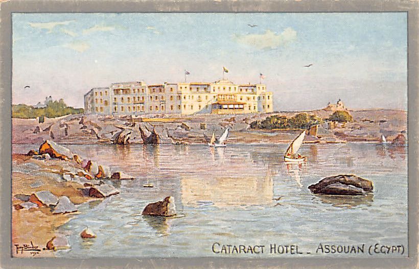 Egypt - ASWAN - Cataract Hotel, from a painting by Tony Binder (Year 1924) - Pub