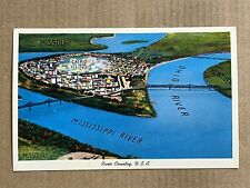 Postcard River Country USA  Aerial View Cairo IL Illinois Mississippi Ohio River picture