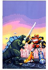 Godzilla vs Mighty Morphin Power Rangers #1 Sanches 8-Bit Virgin Variant MMPR picture