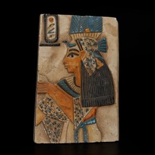 Isis relief carved limestone panel of the divine mother, Historic treasure picture