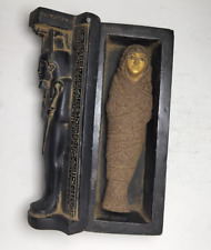 RARE ANCIENT EGYPTIAN ANTIQUITIES Box Goddess Isis & Mummy Ushabti Pharaonic BC picture