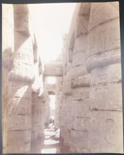 19th Century Albumen Egypt Thebes Karnak Columns Egyptian Temple picture