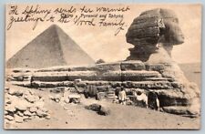 Cairo   Egypt   Pyramid & Sphynx     Postcard picture
